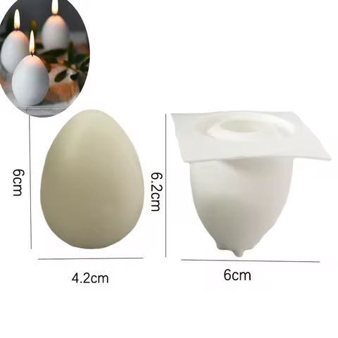 3D Egg Candle Silicone Mold DIY Mousse Chocolate Cake Craft Baking Tool Easter Simulation Egg Resin 
