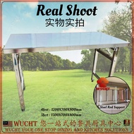 【WUCHT】4feet 5feet Stainless Steel Folding Table Banquet Table Stainless Steel Foldable Table 白钢桌子 可