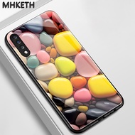 Case For Samsung A70 A70s A80 Colorful Stone Pattern Glass Phone
