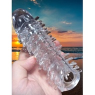 (Extender) Condom Berduri Kondom Berduri Vibrator Crystal Condom Spike For Men Vibrate Condom [READY