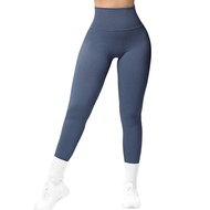 【CC】 Leggings Ribbed Pants Knit Waist Exercise Jogging Push Up Butt Workout Tights