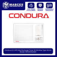 Condura 2.5 HP Side Discharge Timer 6X Window Type Non Inverter Aircon WCONH024ED