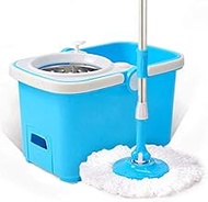 Upgraded Stainless Steel Deluxe 360 Spin Mop &amp; Bucket Floor Cleaning System Included Handle with 2 Microfiber Mopds Anniversary