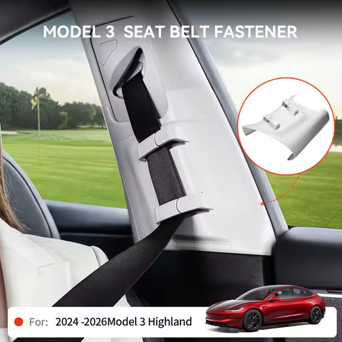 YZ For Tesla Model 3 Highland 2024- 2026 2pcs Seat Belt Adjuster Limiter Safety Seats Shoulder Prote