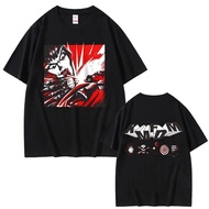 Men And Women Retro Gothic Punk Cotton T-Shirt Streetwear Casual Rock Band Kmfdm Tour 97