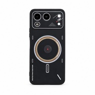 Silicone Casing Macaron Square Motif Magsafe for Itel A05S Itel A100C Itel A200 Itel A26 Itel A37 It