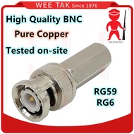 WEETAK BNC RG59 TWIST TYPE COAXIAL CONNECTOR RG6 CCTV CAMERA COAXIAL MALE CONNECTOR RG59 ADAPTOR COA