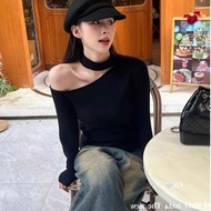 Korean Style Halterneck Knitted Thermal Top Friendship Travel TX2E