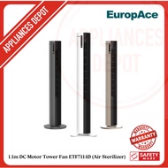 EuropAce 1.1m DC Motor Tower Fan with Air Sterilizer ETF7114D | ETF 7114D