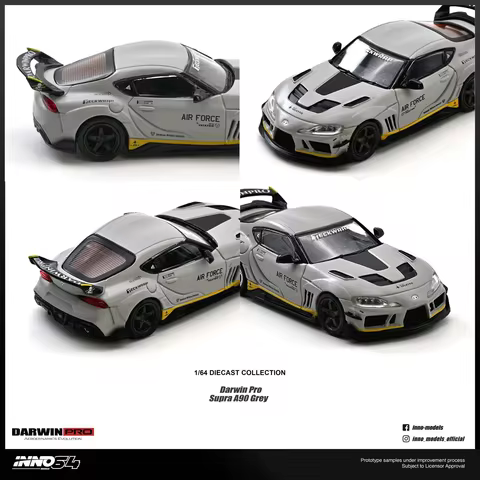 INNO 1:64 TOYOTA SUPRA A90 DarwinPRO Matt Grey Alloy Diecast Car Model Collection