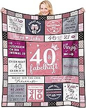 40th Birthday Gifts for Women - 40th Birthday Gifts Throw Blanket 60 x 50 inches, Presents for Femal