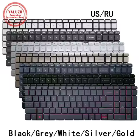 US/RU Laptop Keyboard For HP 17-AK 250 255 256 258 G6 TPN-C129 C130 C139 Q190 Q192 Q193 Q191 Q222 Q2