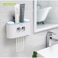 ECOCO toothpaste dispenser and toothbrush holder set
