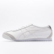 Onitsuka Tiger 2023 New Arrival JAPAN TIGER Mexico 66 Women's Leather Sneakers Men's Running Shoes Unisex Casual Sports Walking Jogging Milky white/charcoal gray Shoe