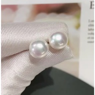 AAAA 6-12mm natural south sea bread pearl earrings s925 Silver White Pink Purple Grey Unisex