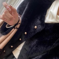 Short Round Neck Mink Fur One-Piece Eco-Friendly Jacket Fur Fur Fur Women's Top Temperament