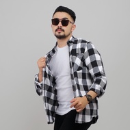 KEMEJA DGM Long Sleeve Flannel Shirt Men's Flannel Shirt Men's Flannel Shirt Men's Flannel Shirt Fla