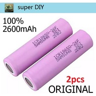 2pcs Original Samsung 18650 Rechargeable 3.7V lithium ion li-ion Battery 2600mah 26f ICR18650-26F DI