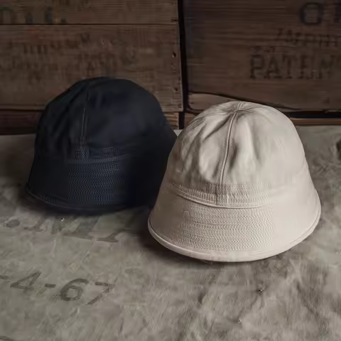 Bronson Navy Dixie Cup Hat Vintage Style Sailor's Bucket Cap For Party Costume