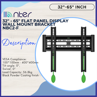 TV Monitor Wall Mount Bracket 32"-65" 32 36 40 43 47 50 55 65 Inch Load Max 56.8kg NBC2-F