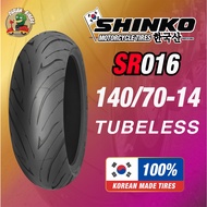 Korea Shinko Tayar Tire Tubeless SR016 140/70-14 140-70-14 140/70x14 140/70 14 Pirelli Corsa Micheli