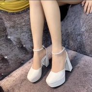 Giày Cao Gót Marry Jane đế vuông gót 12p Giày Dự Tiệc Đế Đúp Dáng Lolita sang chảnh 12cm siêu đẹp