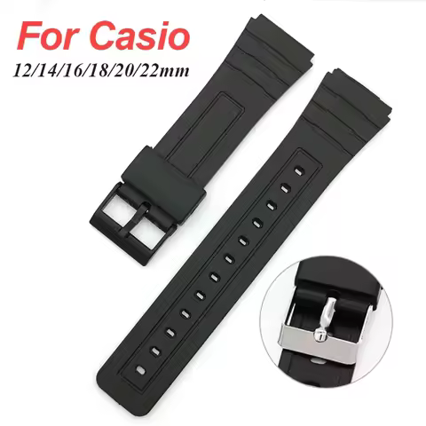 Bracelet for Casio W800H W800H A158/168 AE1200/1300 Silicone Watchband for SGW400 F91W F84 F105/108