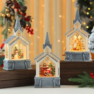 Christmas Gifts Santa Claus House Crystal Wind Lamp Christmas Decoration House Decoration Snow Music