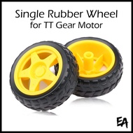 Single Rubber Wheel for TT Gear Motor