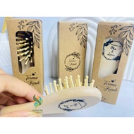 Rustic Wooden Comb Wedding Souvenirs Wooden Comb Hampers Baby Aqiqah Comb Screen Printed Comb