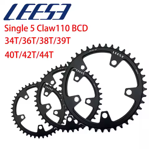 LEESE Bike Chainring 110 BCD Single Speed Road Bike Chainring 34T 36T 38T 39T 40T 42T 44T Bicycle Ch