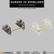 Durock V2 Stabilizer Pcb Mount Keyboard/Screw In Smokey/Clear Keyboard