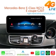 Mercedes Benz e Class W212 C207 A207 E coupe android player headunit monitor gps radio carplay andro