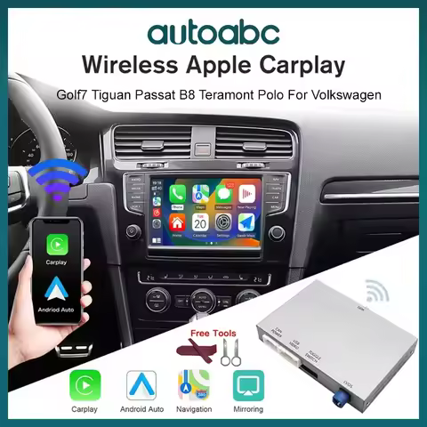 Wireless CarPlay Android Auto Module for VW Golf 7 7.5 Passat B8 Polo Tiguan Skoda Octavia MIB1 MIB2