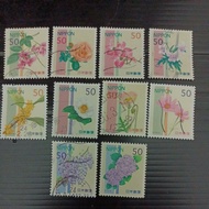 S1217： japan 50Yen flowers stamps