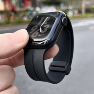 Suitable for Apple iWatch Strap Silicone Magnetic Folding Buckle iWatch Strap Student Apple Watch St