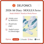 Delfonics MOGLEA A6 2026 Diary Planner – Oct 2025 Start Monthly & Weekly Agenda Notebook | Amalfi, M
