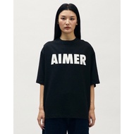 Street Wear Men Women Same Style Pure Cotton AIMER Simple Letter Print Loose Breathable Top