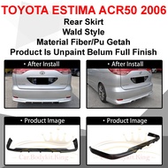 TOYOTA ESTIMA ACR50 2006 WALD STYLE REAR SKIRT BODYKIT MATERIAL FIBER/PU GETAH