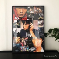 HY-$ Jay Chou Decorative PaintingJAYAlbum Painting with Photo Frame Celebrity Related Goods Music Bar and Living Room Be