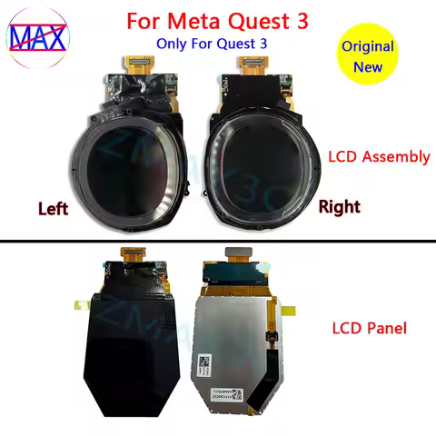 Original LCD Screen Assembly For Meta Quest 3 VR Headset LCD Screen Panel Replacement For Oculus Que