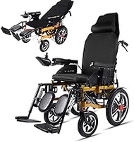 Fashionable Simplicity Super Lightweight Electric Wheelchairs Foldable Power Mobility Aid Motorized Wheel Chair All Terrain Dual Power Motors Supports Up To 150 Kg