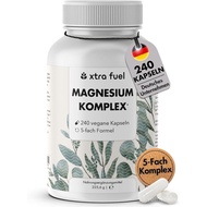Kompleks Magnesium  240 kapsul, setiap mengandungi 400 mg magnesium, kompleks 5dalam1 yang sesuai un