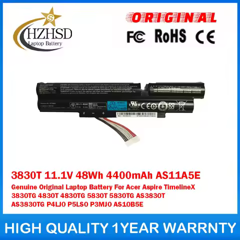 3830T 11.1V 48Wh 4400mAh AS11A5E Genuine Original Laptop Battery ForAcer Aspire TimelineX 3830TG 483