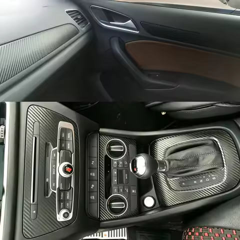For Audi Q3 8U 2013-2018 Car-Styling 3D/5D Carbon Fiber Car Interior Center Console Color Molding St