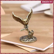 [ShiwakiedMY] Brass Owl Statue Desk Topper Tea Pet Artware Craft Animal Collectible