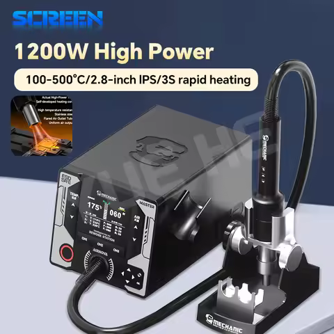 MECHANIC AIRNOVA 1200W Curved Temperature Control Hot Air Gun Soldering Station for BGA IC PCB Rewor