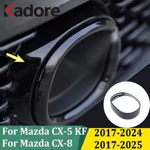 For Mazda CX-5 CX5 2017-2024 & CX-8 CX8 KF 2017-2025 Logo Frame Circle Trim Emblem Decors Cover Fron