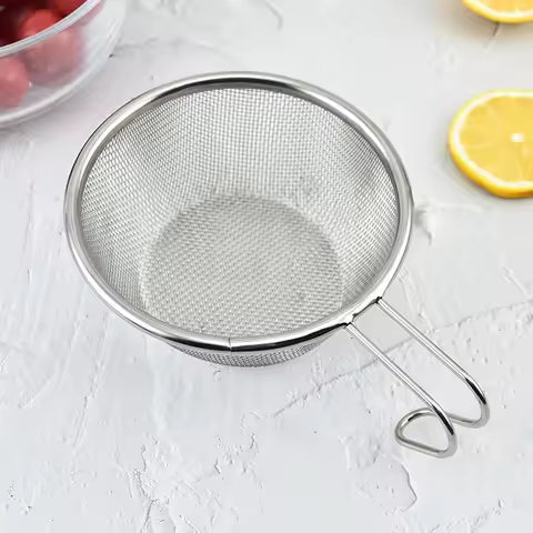 Stainless Steel Filter Screen Tea Residue Filter Screen Flour And Mung Bean Screen Outdoor Snow Bowl