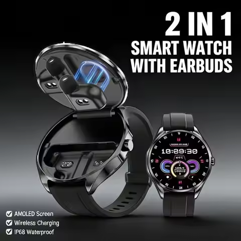 2026 TWS 2-in-1 Bluetooth Earphones Smart Watch 1.43inch 466 * 466 AMOLED Heart Rate Health Monitori